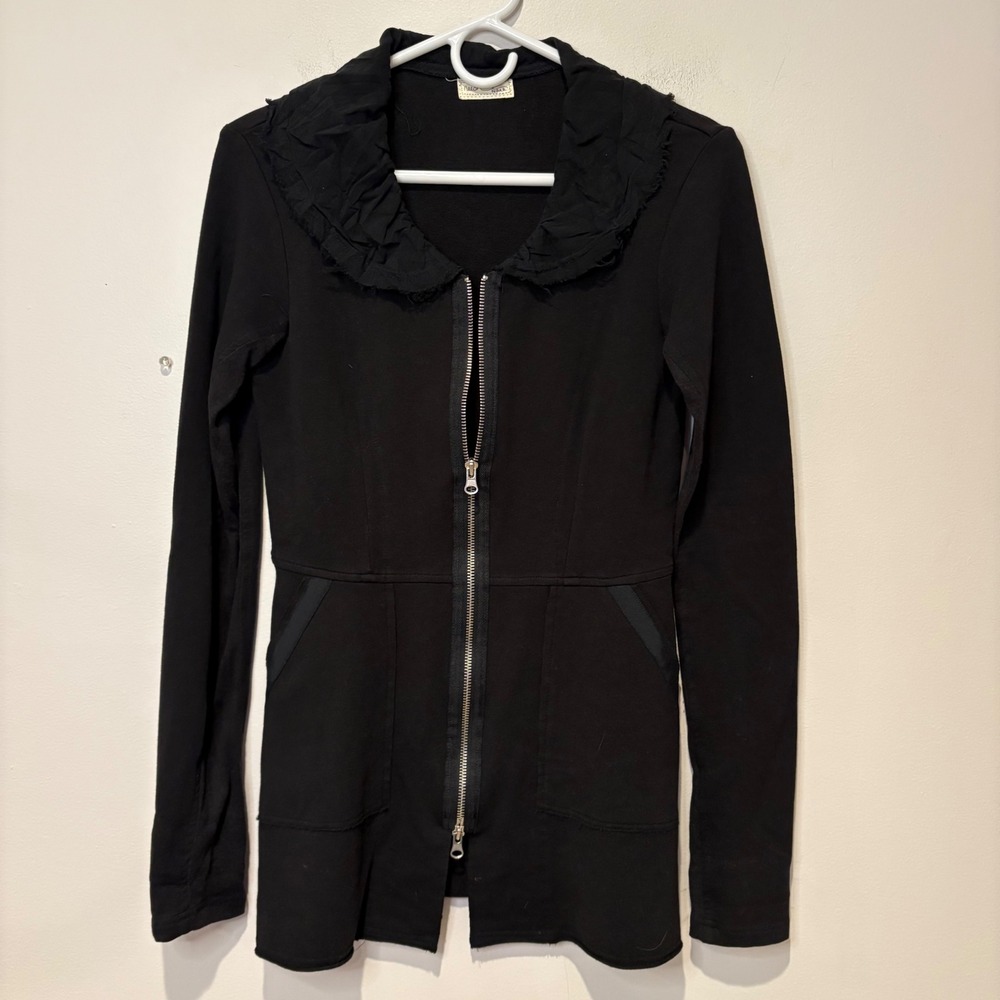 Neesh Full Zip Long Line Collared Sweatshirt Jacket Whimsygoth Punk XS USA‎ Made